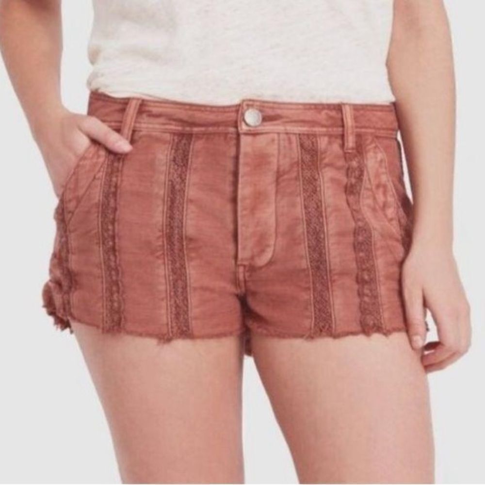 Free People Great Expectations Lace Cutout Shorts Size 2
